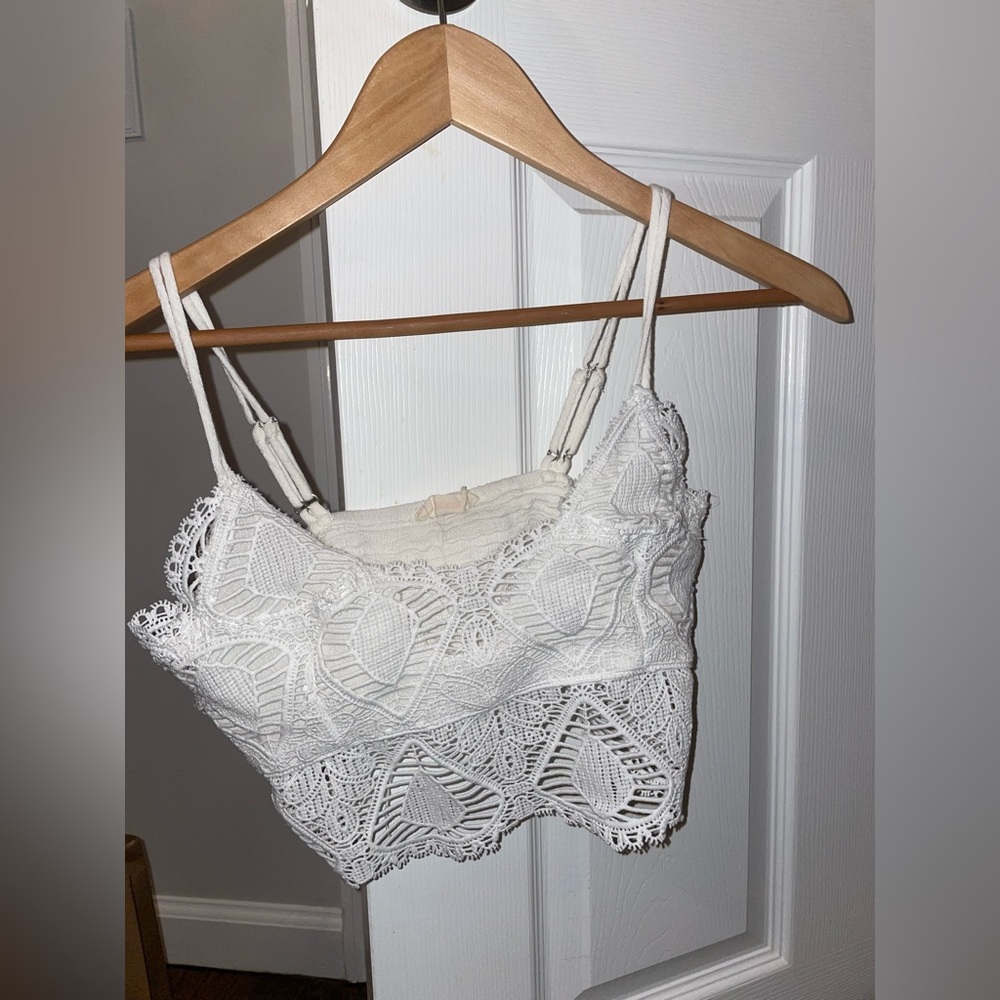 White Lace Crop Top Bralette